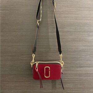 Marc Jacobs The Snapshot Bag | Red Crossbody Camera Bag with Gold Hardware